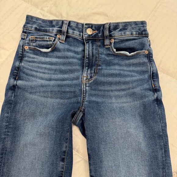American Eagle high-rise skinny kick next level stretch size 2 blue jeans - Picture 2 of 6
